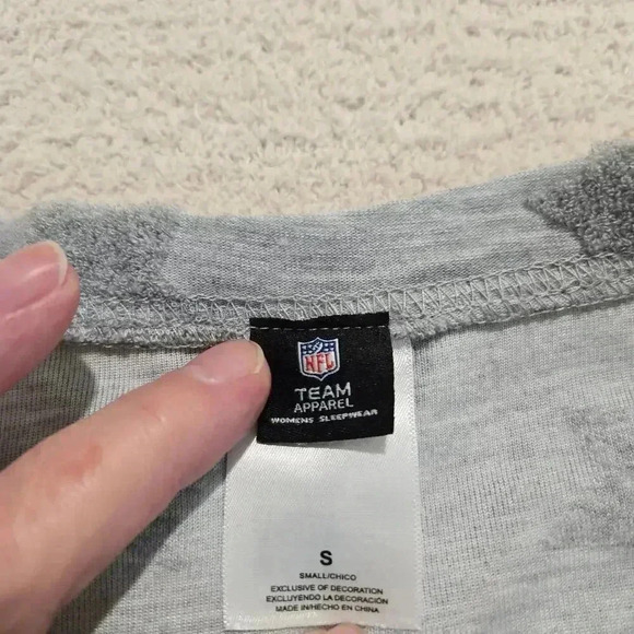 NY Jets Long Sleeve Sleep Tee Women's Size S Stars - Picture 5 of 9